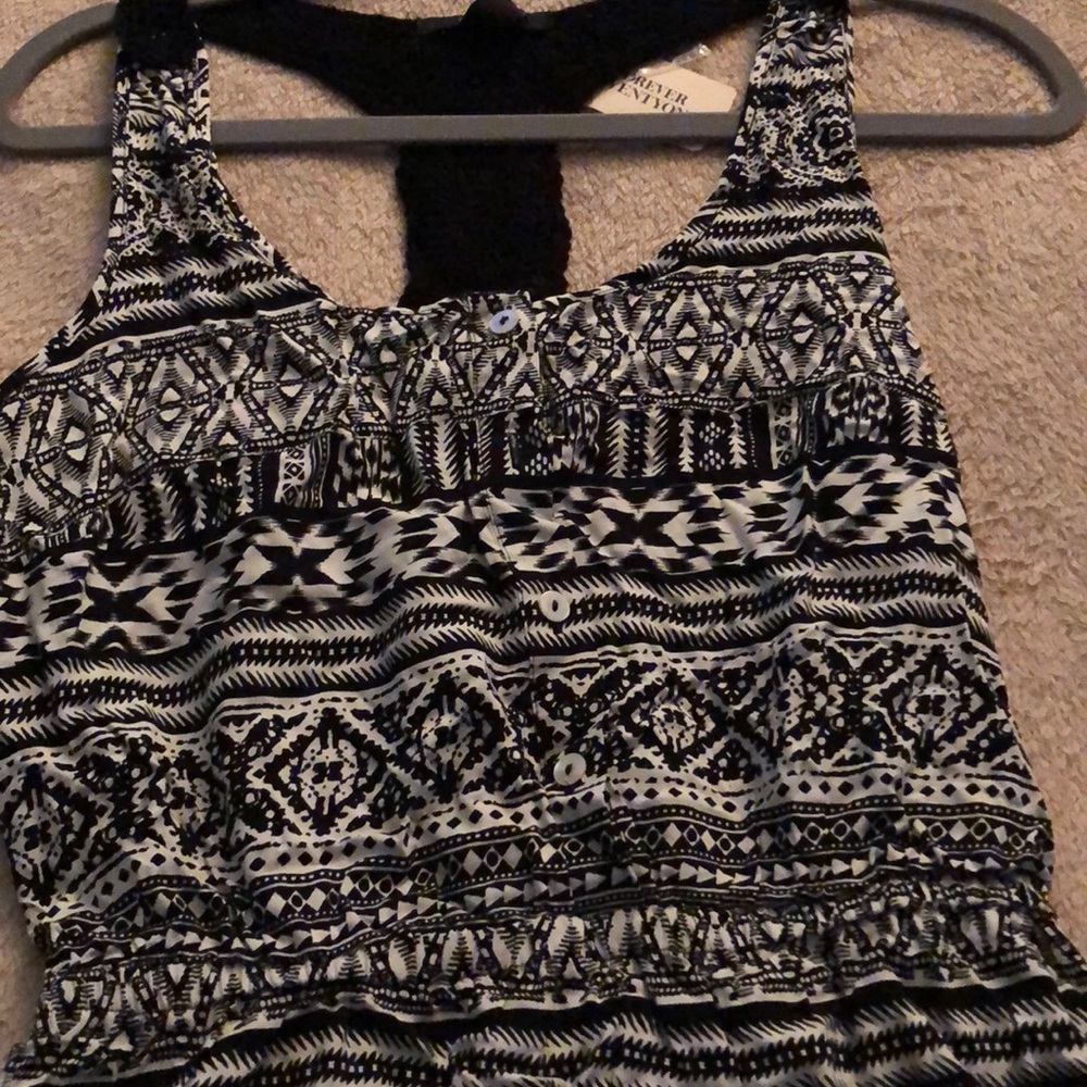 Lace Racerback Romper - Picture 2 of 4